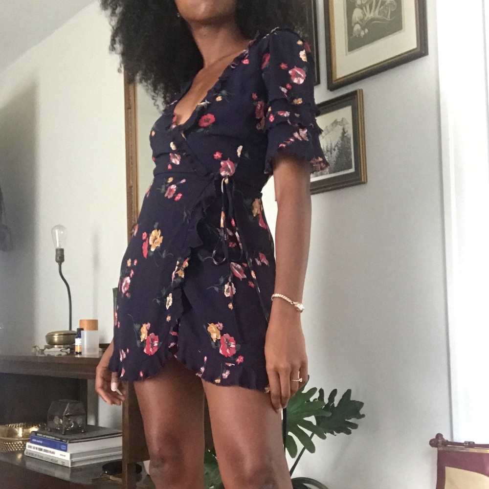 Reformation Floral Wrap Dress